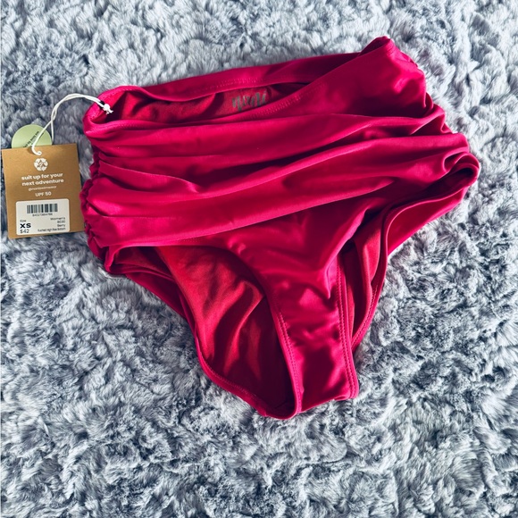 Ruched High-Waisted Bikini Bottom | Nani swimwear - Picture 1 of 5